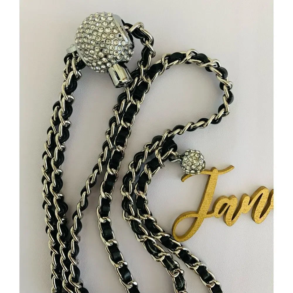 High Quality Adjustable Purse Chain Strap with Diamonds
